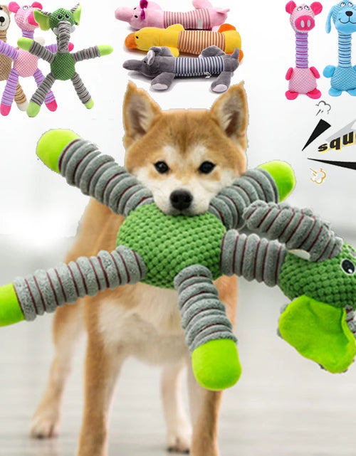 Load image into Gallery viewer, Indestructible Large Dog Sound Squeaky Toys Animals Shape Pet Soft Plush Chew Molar Training Toy Puppy Bite Teeth Dental Toys
